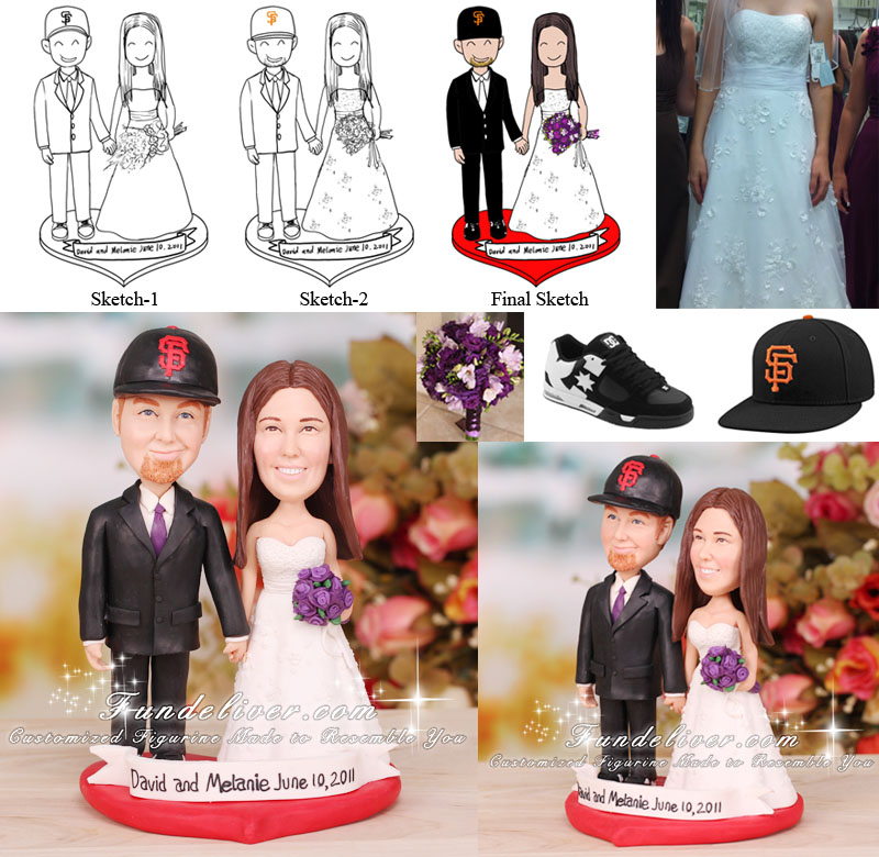 San Francisco Giants Wedding Cake Topper